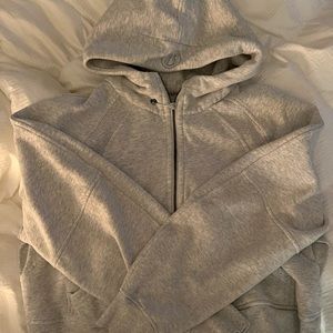 Lululemon Cropped Gray Hooded Sweatshirt Size XXL